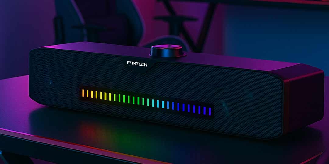 Review FANTECH GROOVE BAR GS303: Speaker Gaming Stylish dengan Koneksi Ganda dan RGB!