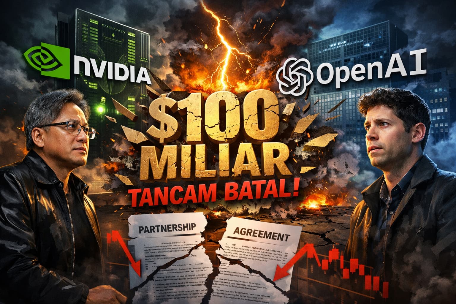 Kerja Sama Nvidia–OpenAI Senilai $100 Miliar Terancam Batal? Tantangan dan Klarifikasi di Balik Investasi Besar AI