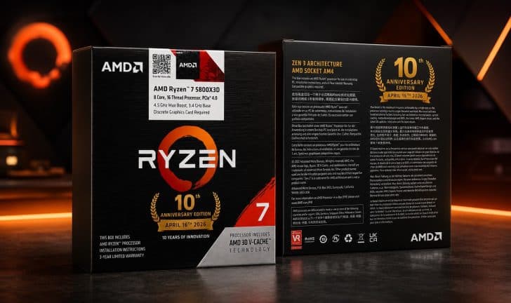 Kejutan untuk Kolektor, Ryzen 7 5800X3D 10th Anniversary Edition Resmi Meluncur