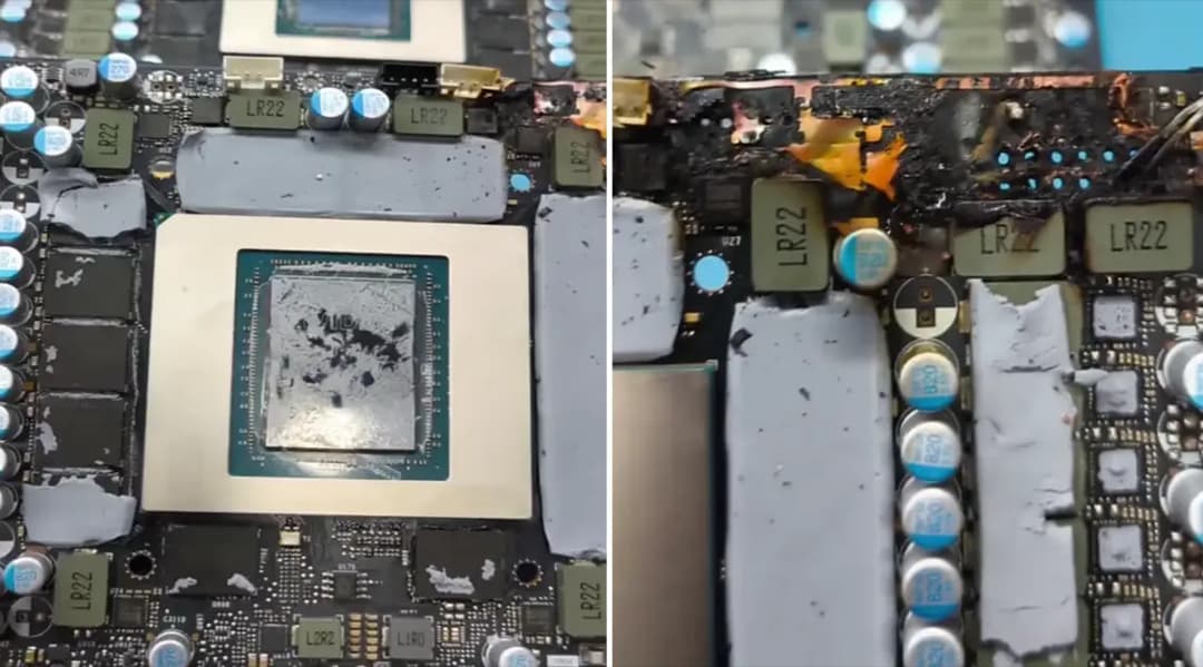 GeForce RTX 5090 Masuk Tempat Servis dengan PCB Gosong, GPU Mati, dan Garansi Hangus
