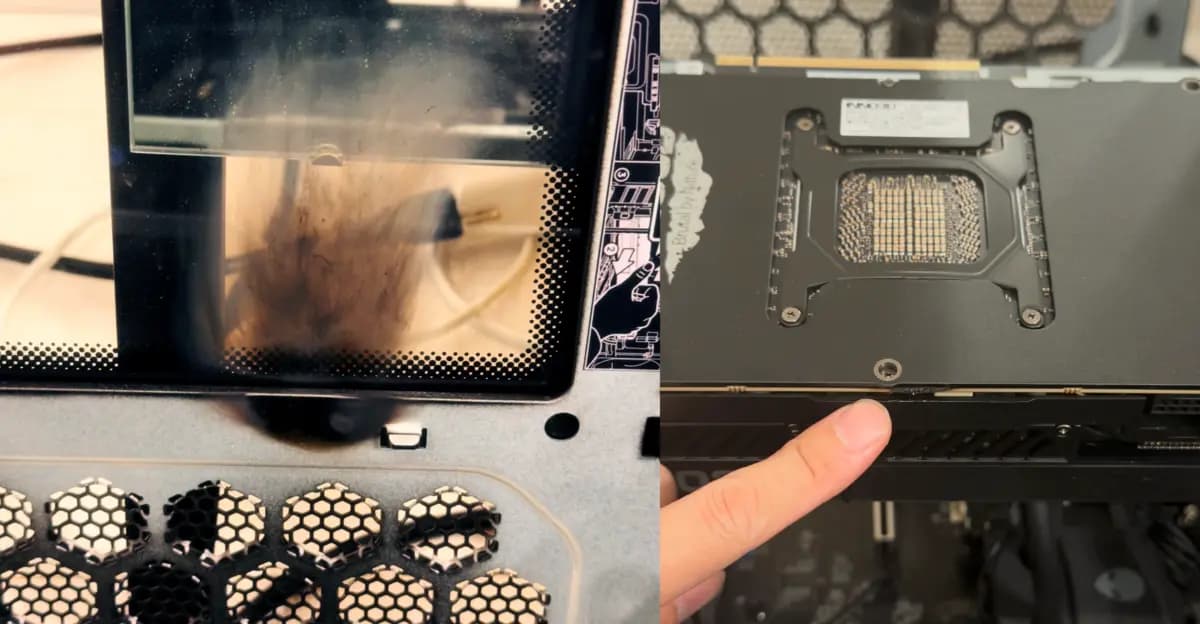 Bukan Konektor 16-Pin! Inno3D RTX 5090 Terbakar di PC Alienware, Panel Casing Ikut Hangus