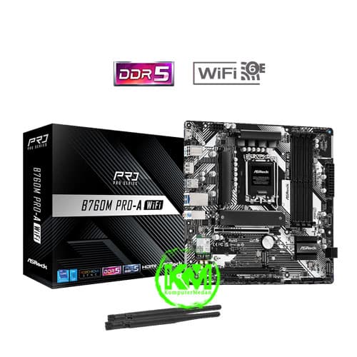 ASROCK B760M PRO-A WIFI DDR5 (INTEL) MOTHERBOARD - Image 1