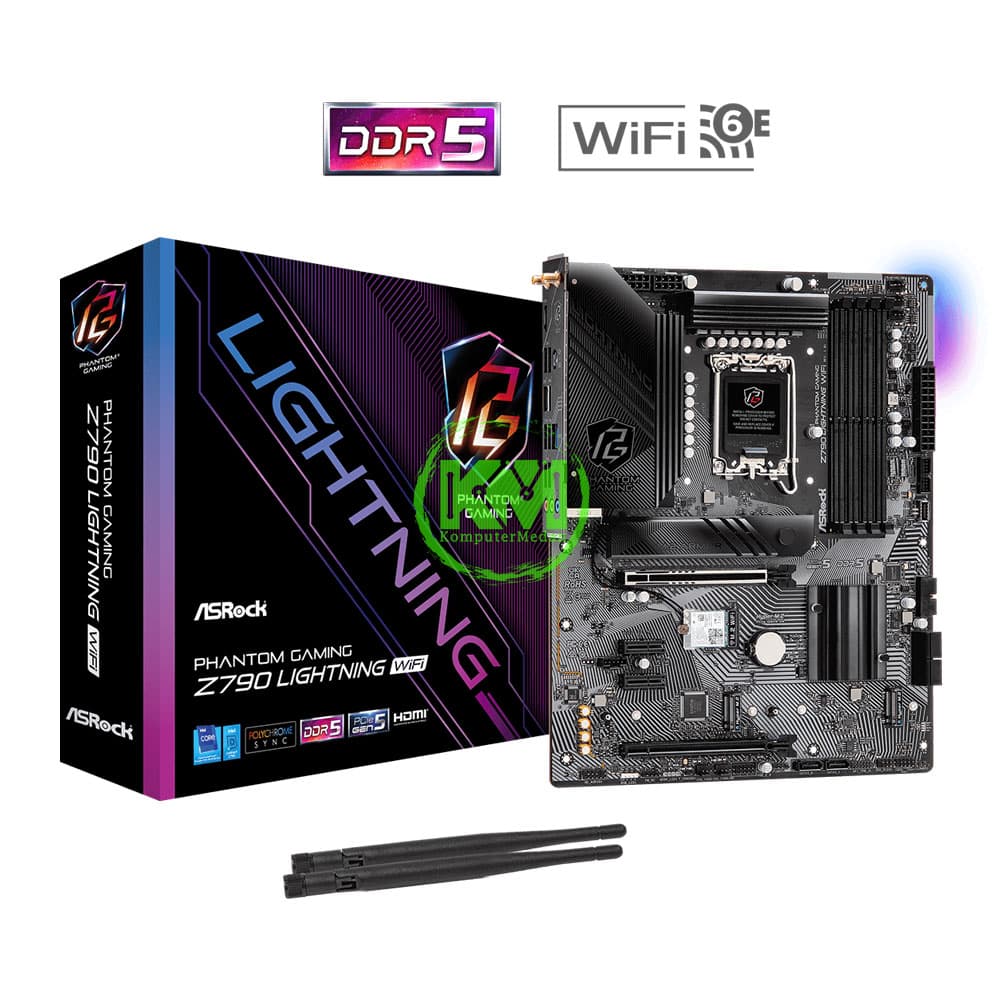 ASROCK Z790 PHANTOM GAMING LIGHTNING WIFI DDR5 (INTEL) MOTHERBOARD