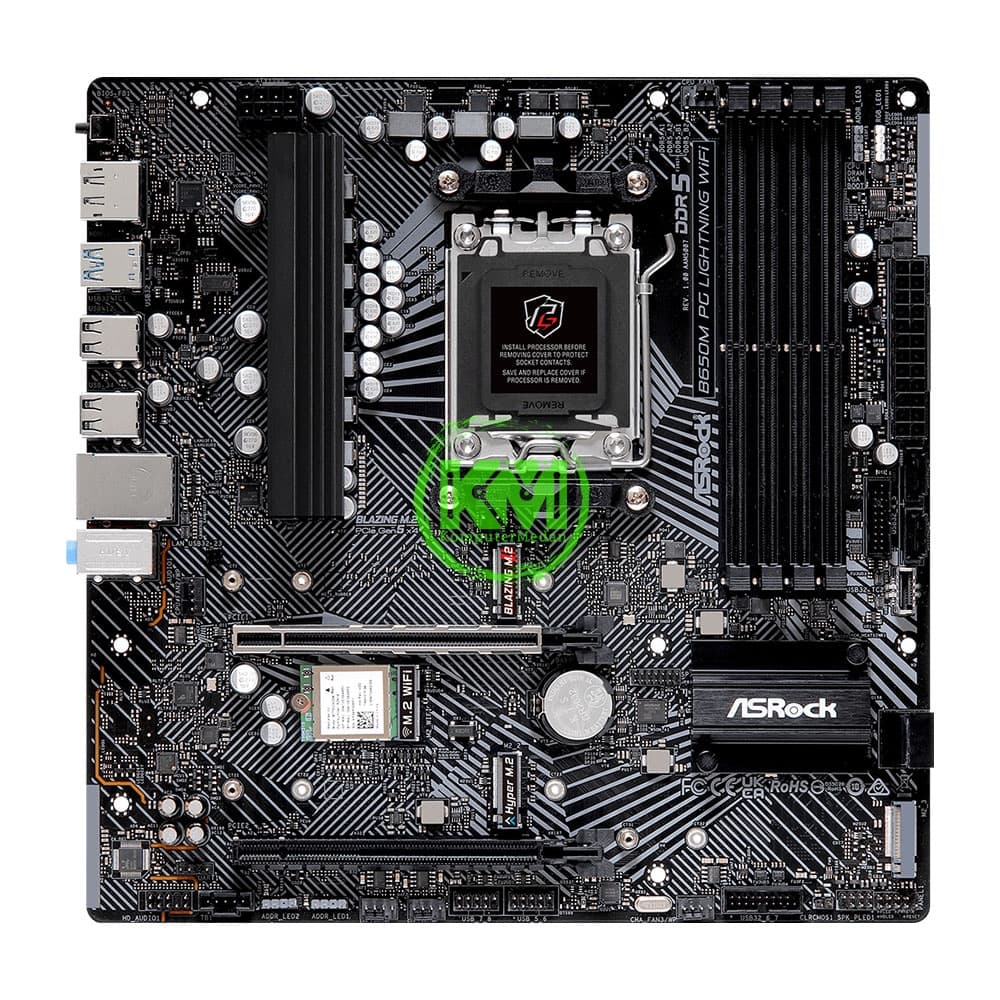 ASROCK B650M PHANTOM GAMING LIGHTNING WIFI (AMD) MOTHERBOARD - Image 2