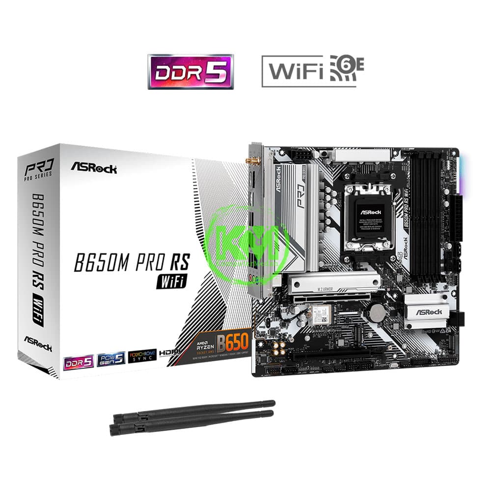 ASROCK B650M PRO RS WIFI DDR5 (AMD) MOTHERBOARD - Image 1