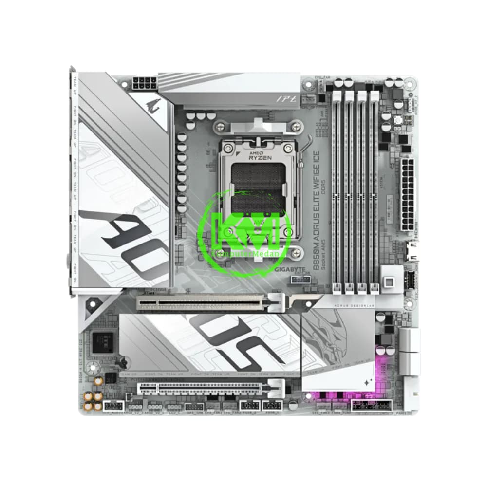 GIGABYTE B850M AORUS ELITE WIFI 6E ICE (AMD) MOTHERBOARD - Image 2