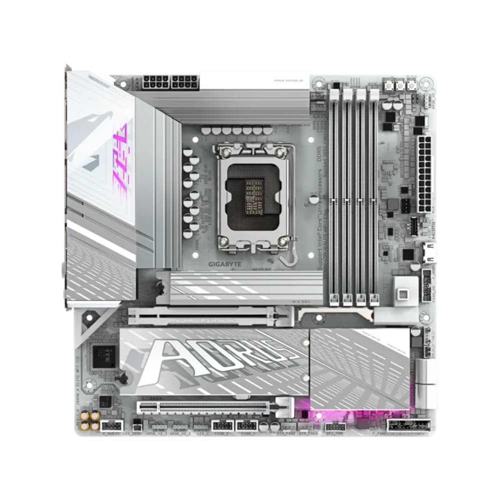 GIGABYTE Z890M AORUS ELITE WIFI 7 ICE (DDR5) (INTEL) MOTHERBOARD - Image 2