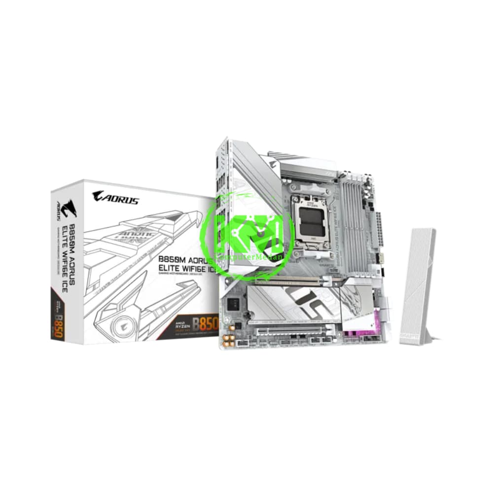 GIGABYTE B850M AORUS ELITE WIFI 6E ICE (AMD) MOTHERBOARD