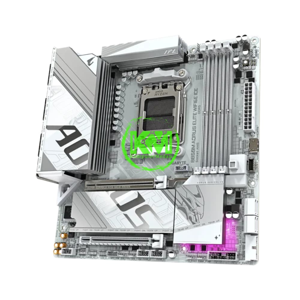 GIGABYTE B850M AORUS ELITE WIFI 6E ICE (AMD) MOTHERBOARD - Image 4
