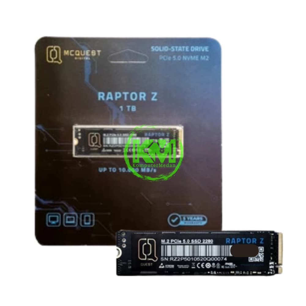 MCQUEST RAPTOR-Z 1TB M.2 NVME 5.0 SSD