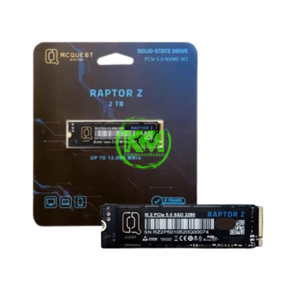 MCQUEST RAPTOR-Z 2TB M.2 NVME 5.0 SSD