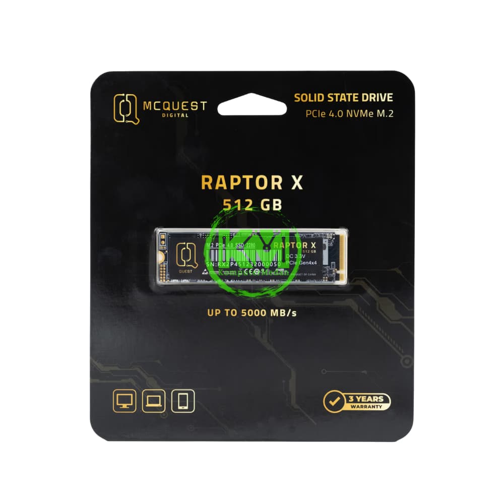MCQUEST RAPTOR-X 512GB M.2 NVME 4.0 - Image 1