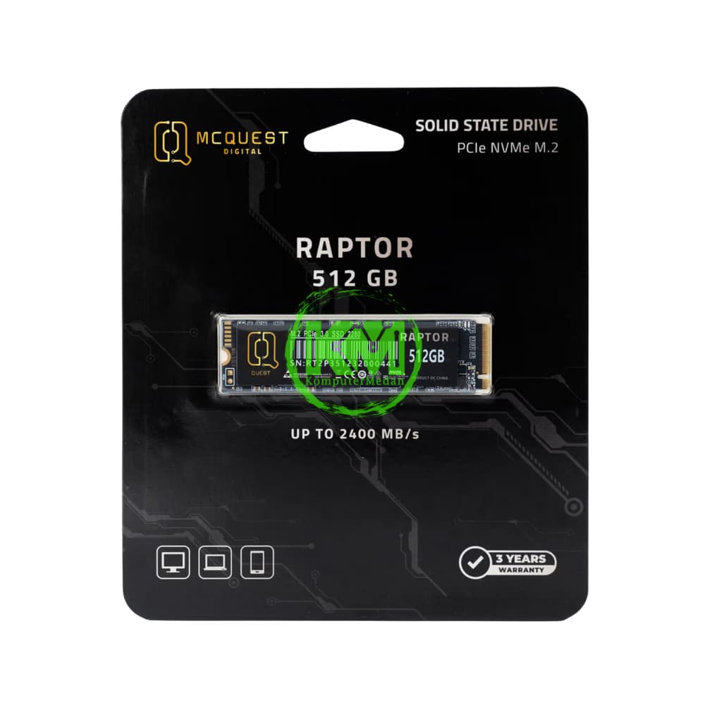 MCQUEST RAPTOR 512GB M.2 NVME SSD