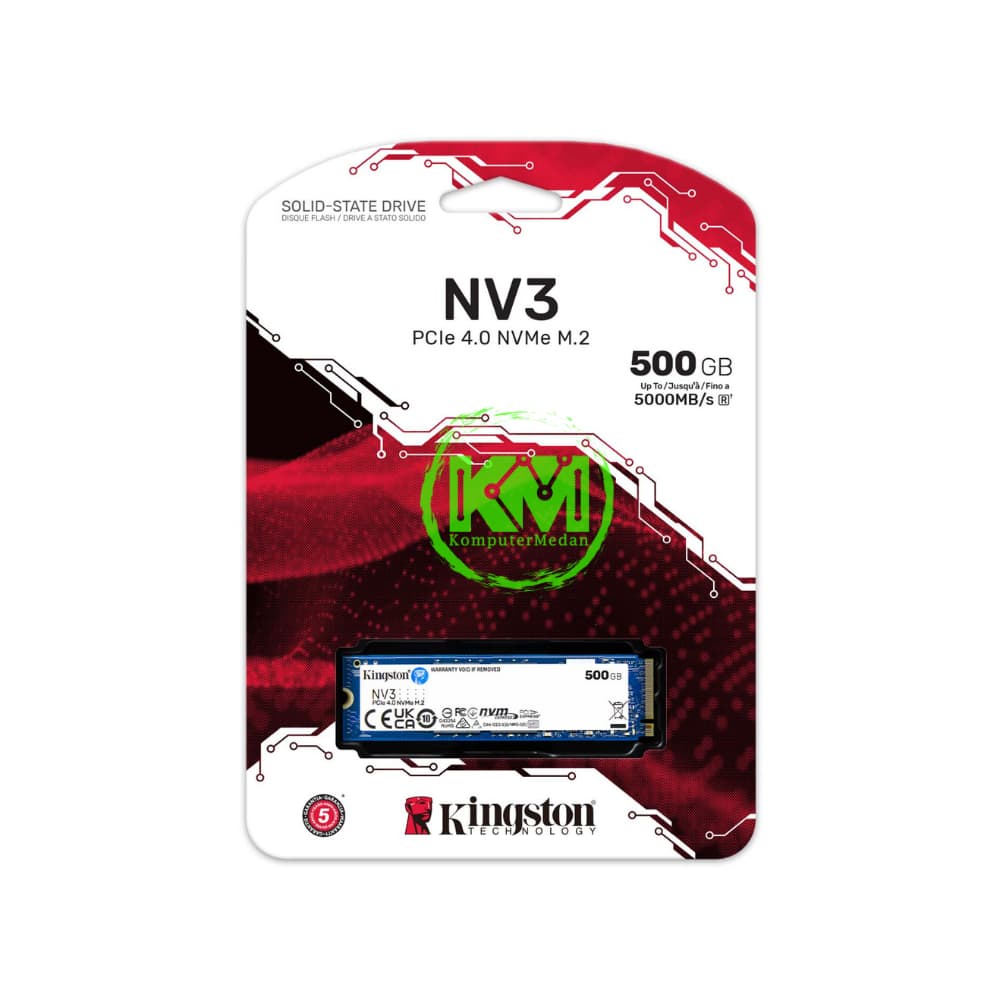 KINGSTON NV3 500GB M.2 NVME PCIE 4.0 SSD - Image 1