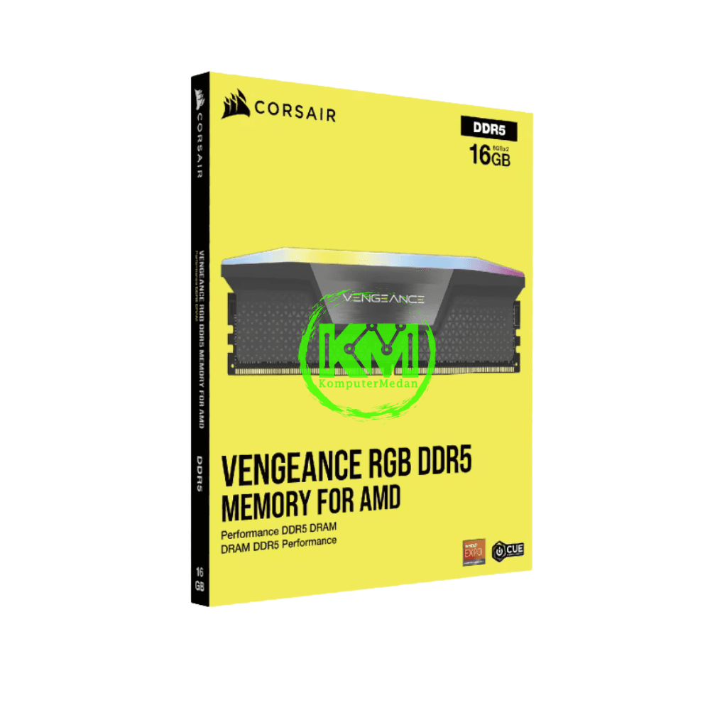 CORSAIR VENGEANCE RGB DDR 2X16GB BLACKHITE 5200 RAM - Image 1