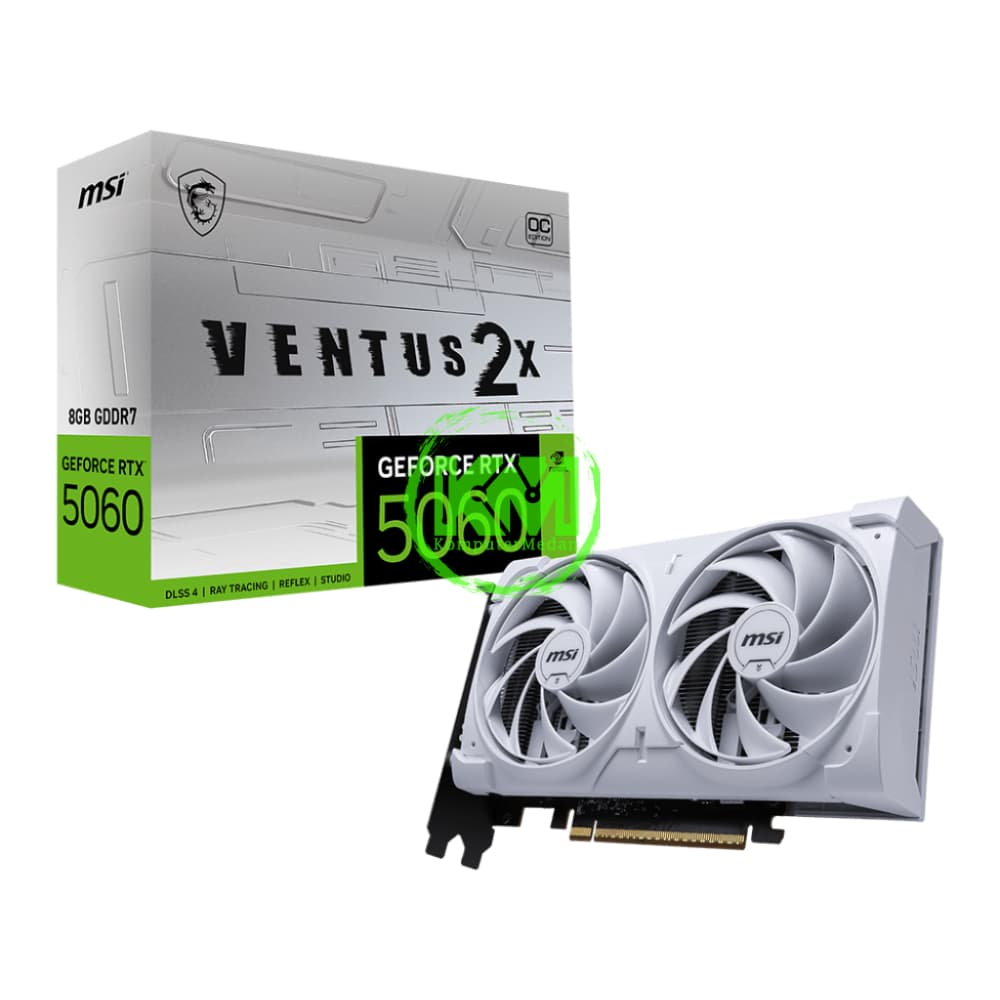 MSI VENTUS 2X RTX 5060 8GB OC WHITE VGA (NVIDIA) - Image 1