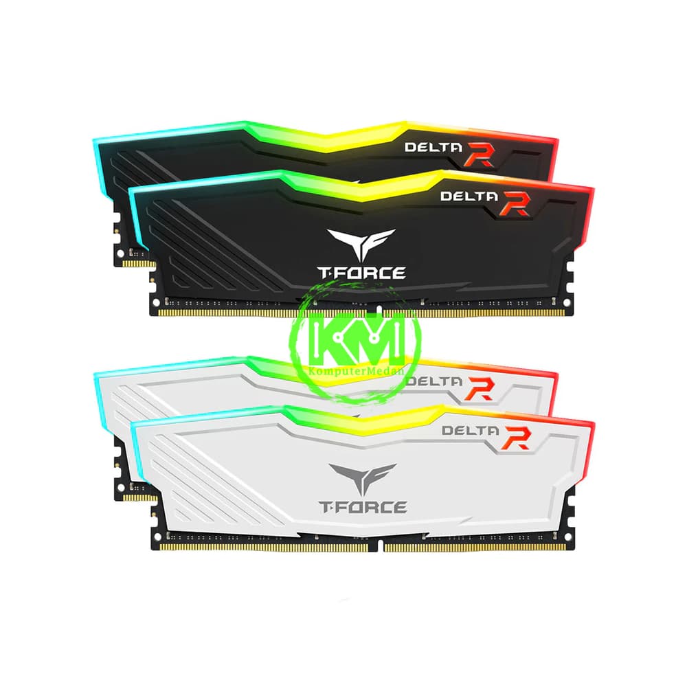 TEAM DELTA RGB DDR5 2X16GB 6000MHZ BLACK/WHITE RAM - Image 1