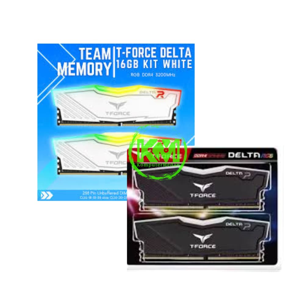 TEAM DELTA RGB DDR4 2X32GB 3200MHZ BLACK/WHITE RAM - Image 1