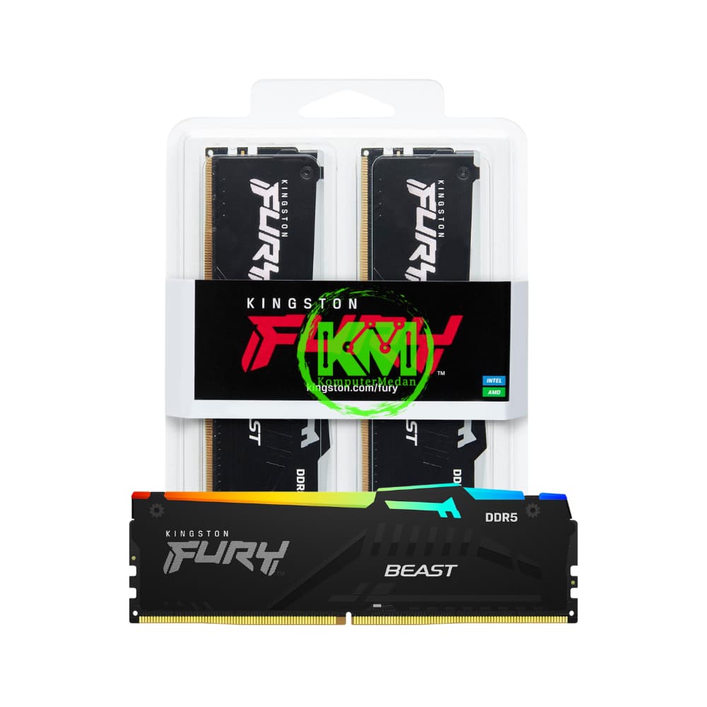 KINGSTON FURY BEAST RGB DDR5 2X8GB 5600MHZ RAM - Image 1