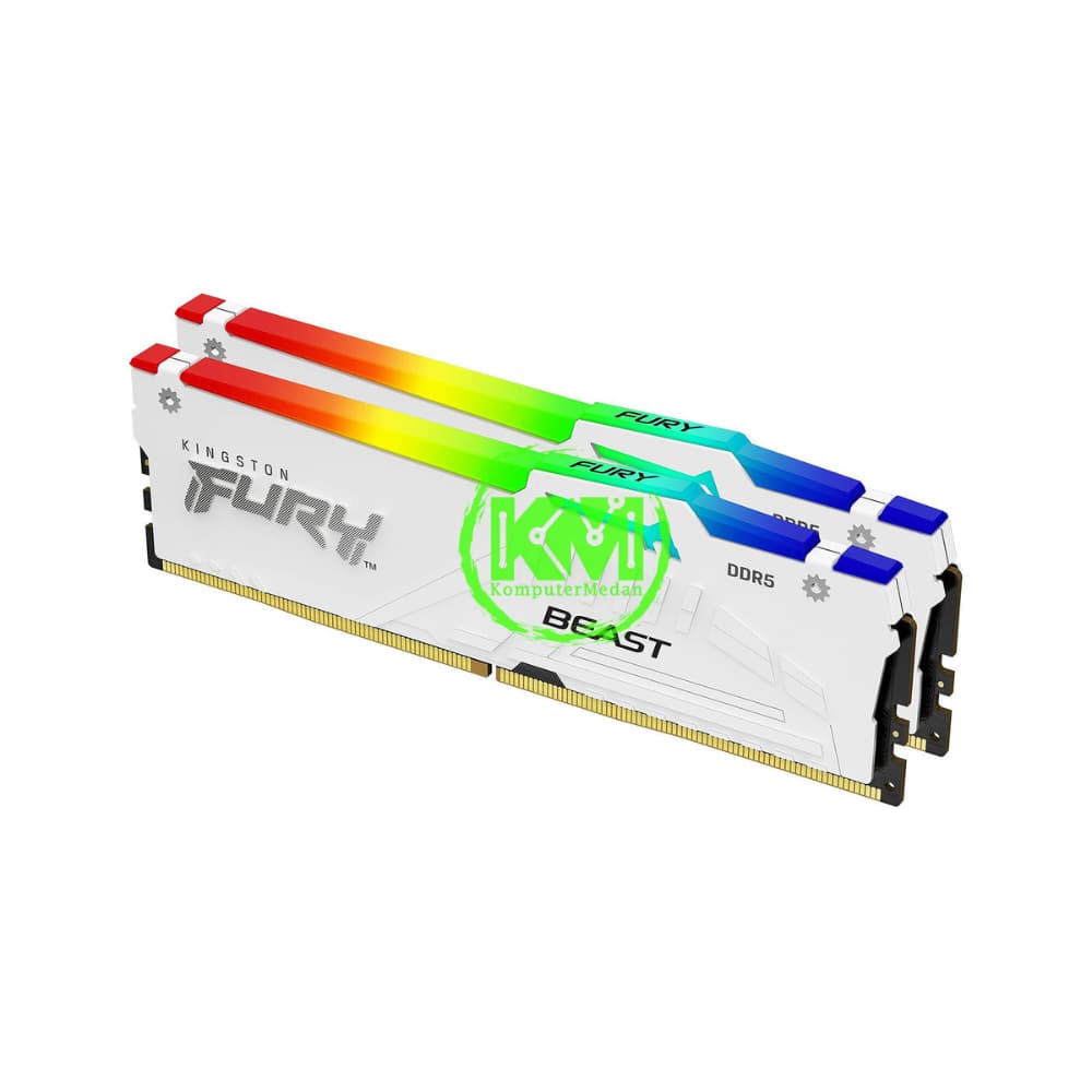KINGSTON FURY BEAST RGB DDR4 2X16GB 3200MHZ WHITE RAM - Image 3