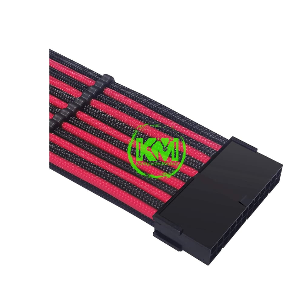 EZDIY-FAB AWG NYLON BLACK RED PSU EXTENSION - Image 3