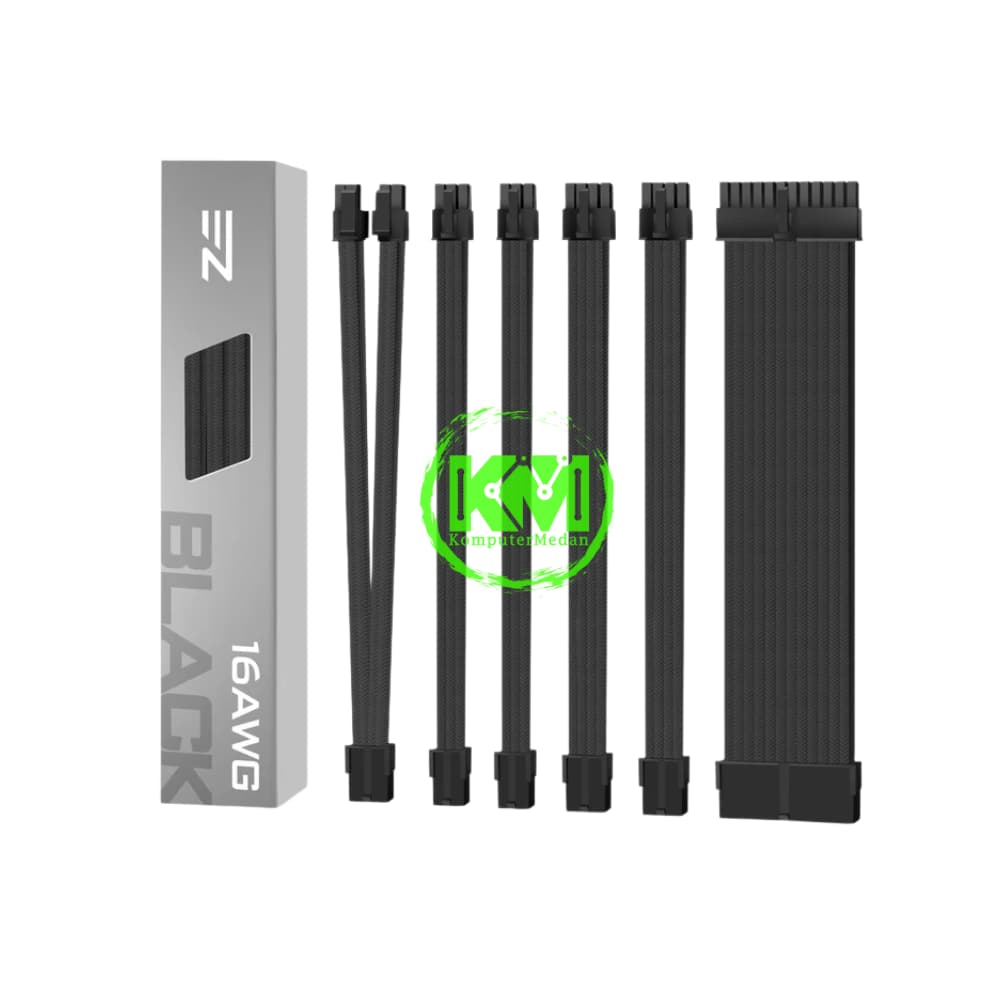 EZDIY-FAB 16 AWG NYLON V2 WHITE BLACK GREY PSU EXTENSIONS - Image 4