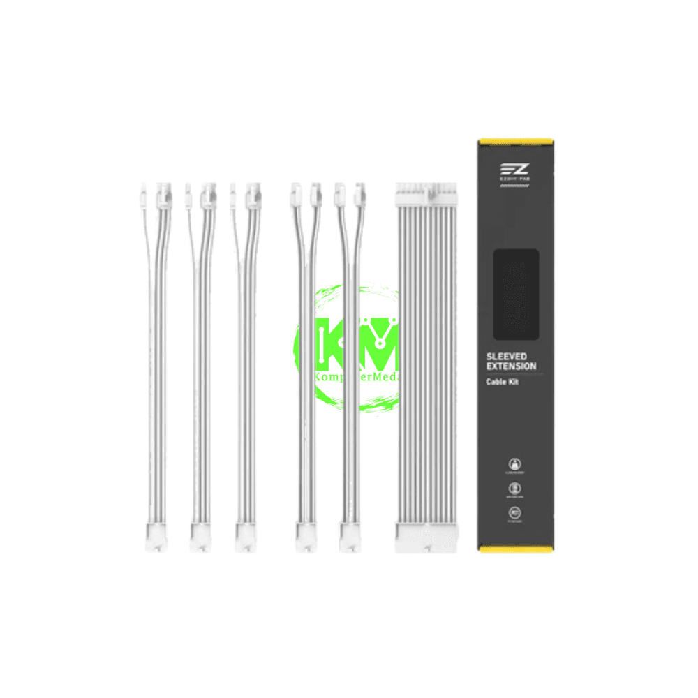 EZDIY-FAB 16 AWG NYLON V2 WHITE BLACK GREY PSU EXTENSIONS - Image 2