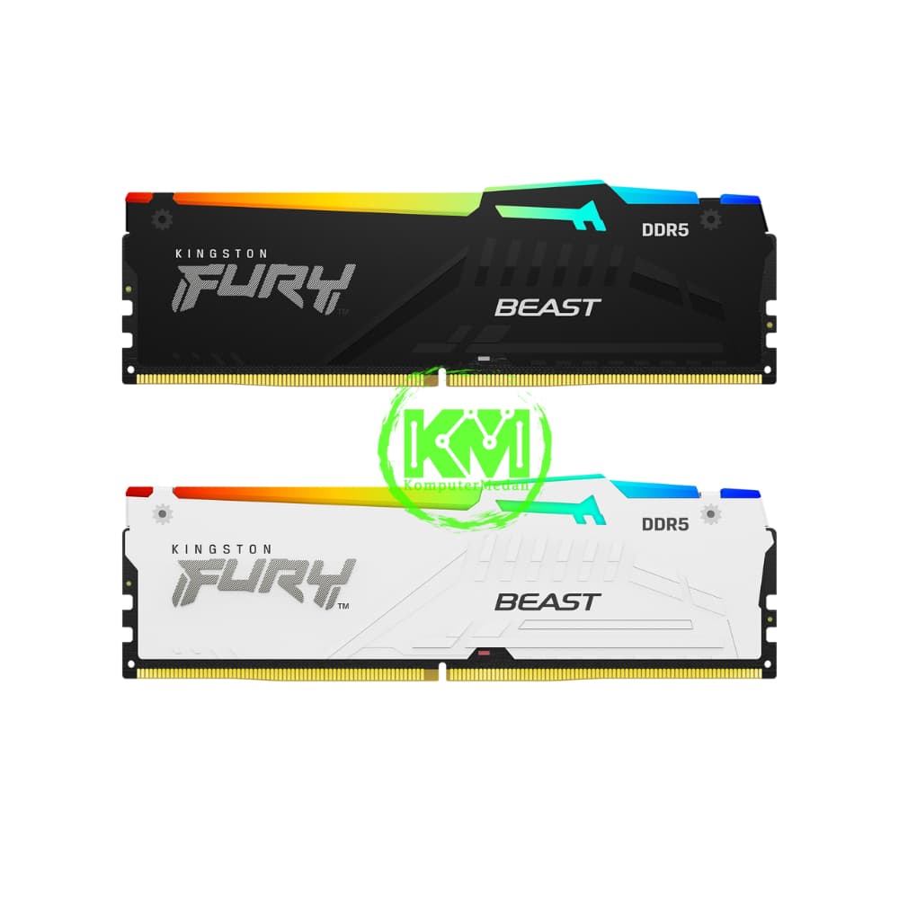 KINGSTON FURY BEAST RGB DDR5 2X16 6000MHZ BLACK WHITE RAM - Image 2