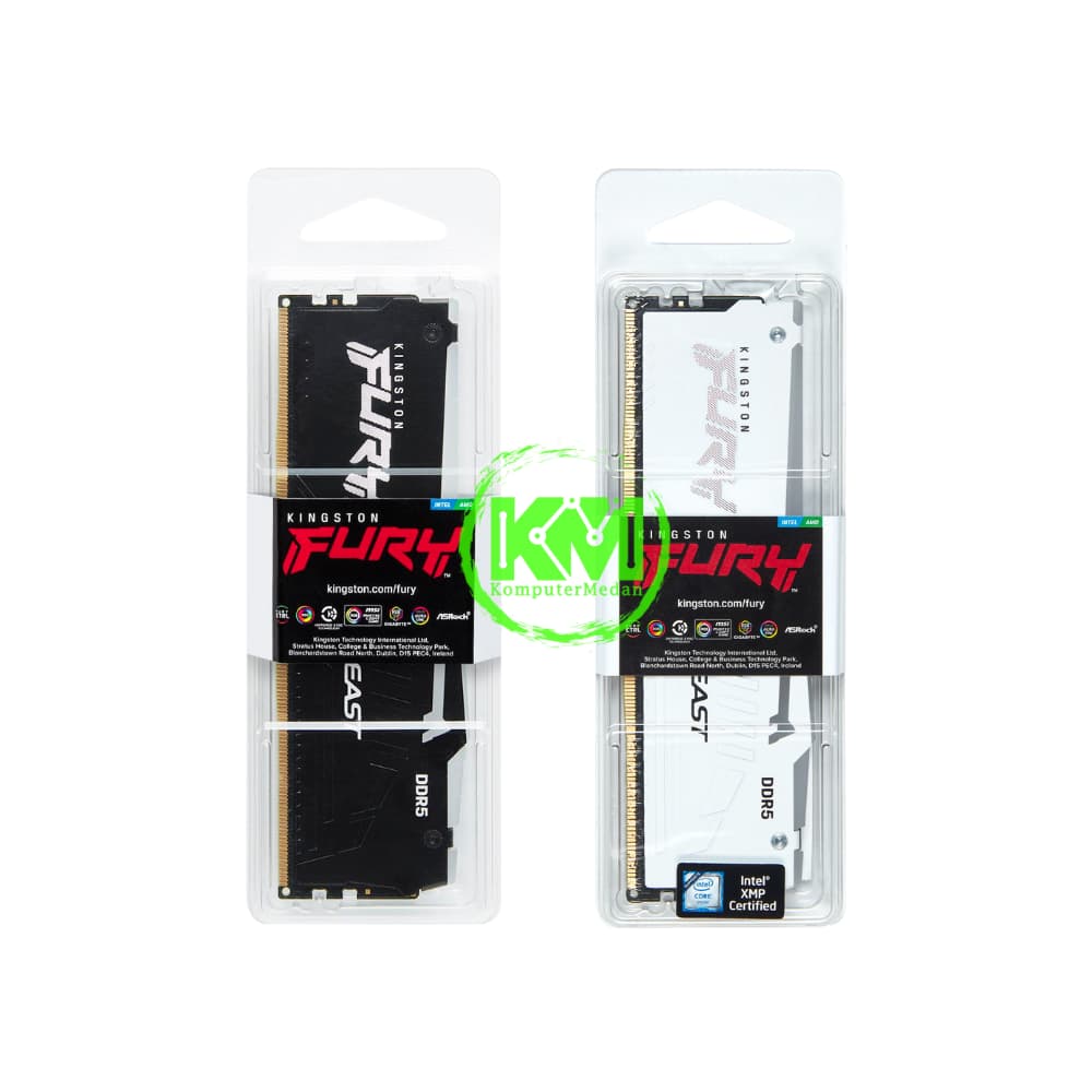 KINGSTON FURY BEAST RGB DDR5 2X16 6000MHZ BLACK WHITE RAM