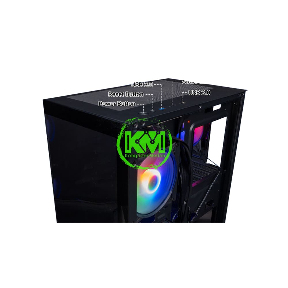 VURRION GLASIFFY S (SMALL) BLACK GAMING CASING - Image 3