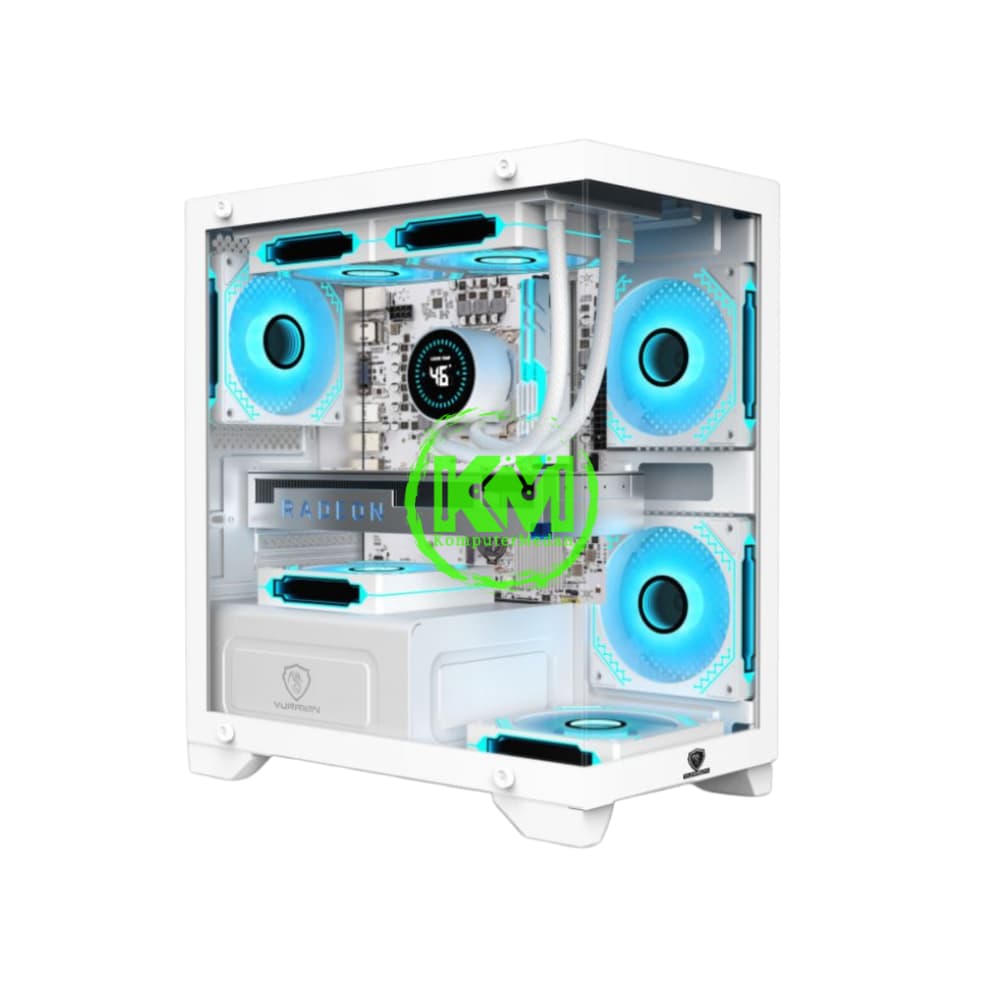 VURRION GLASSIFY WHITE GAMING CASING
