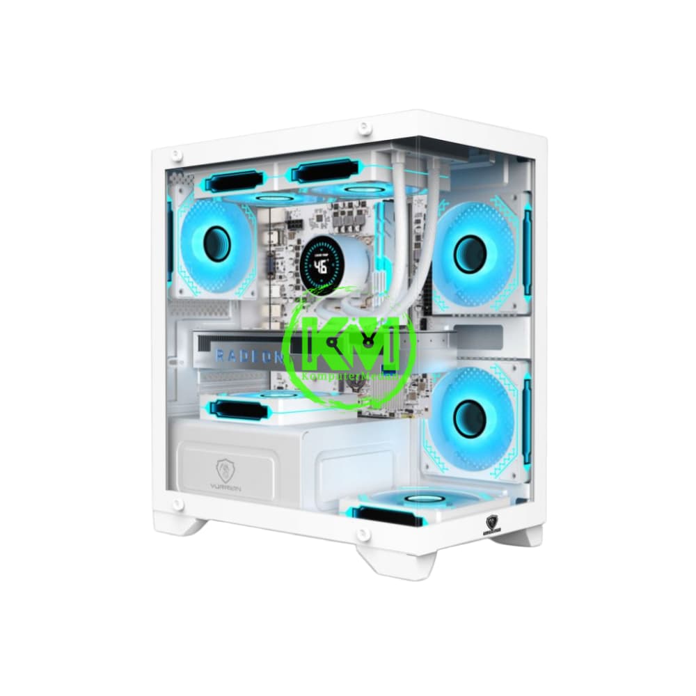 VURRION GLASIFFY S (SMALL) WHITE GAMING CASING - Image 1