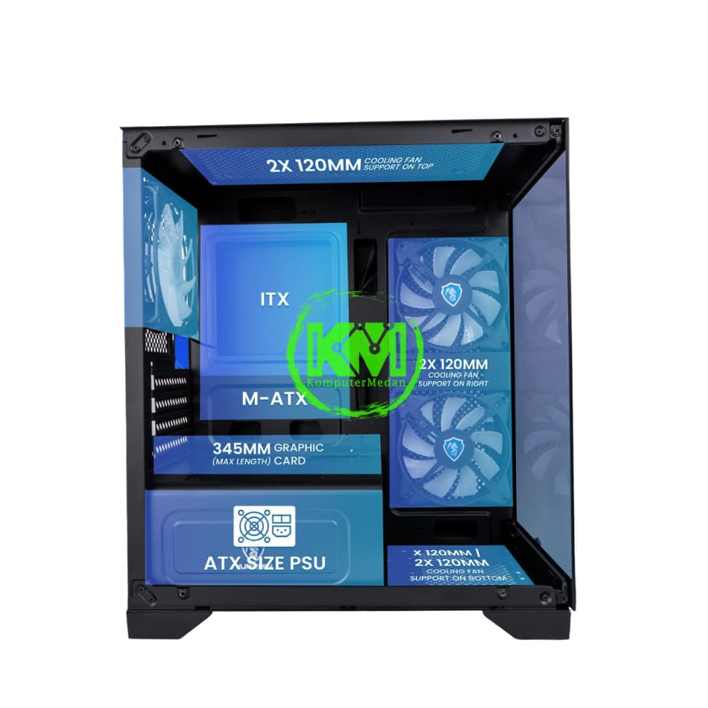 VURRION GLASSIFY BLACK GAMING CASING - Image 2