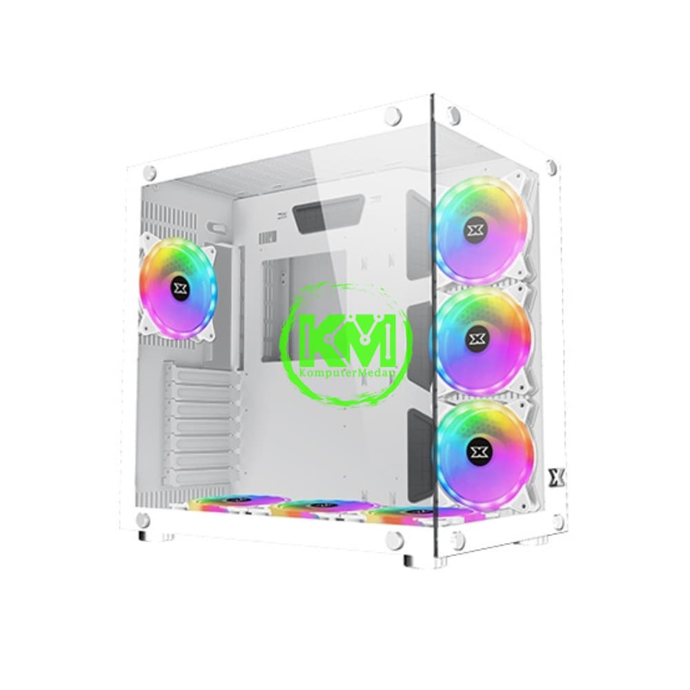 XAGATEK RIUS ARTIC WHITE GAMING CASING - Image 1