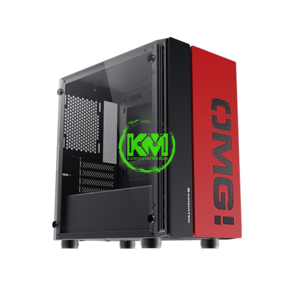 XAGATEK OMG BLACK RED GAMING CASING