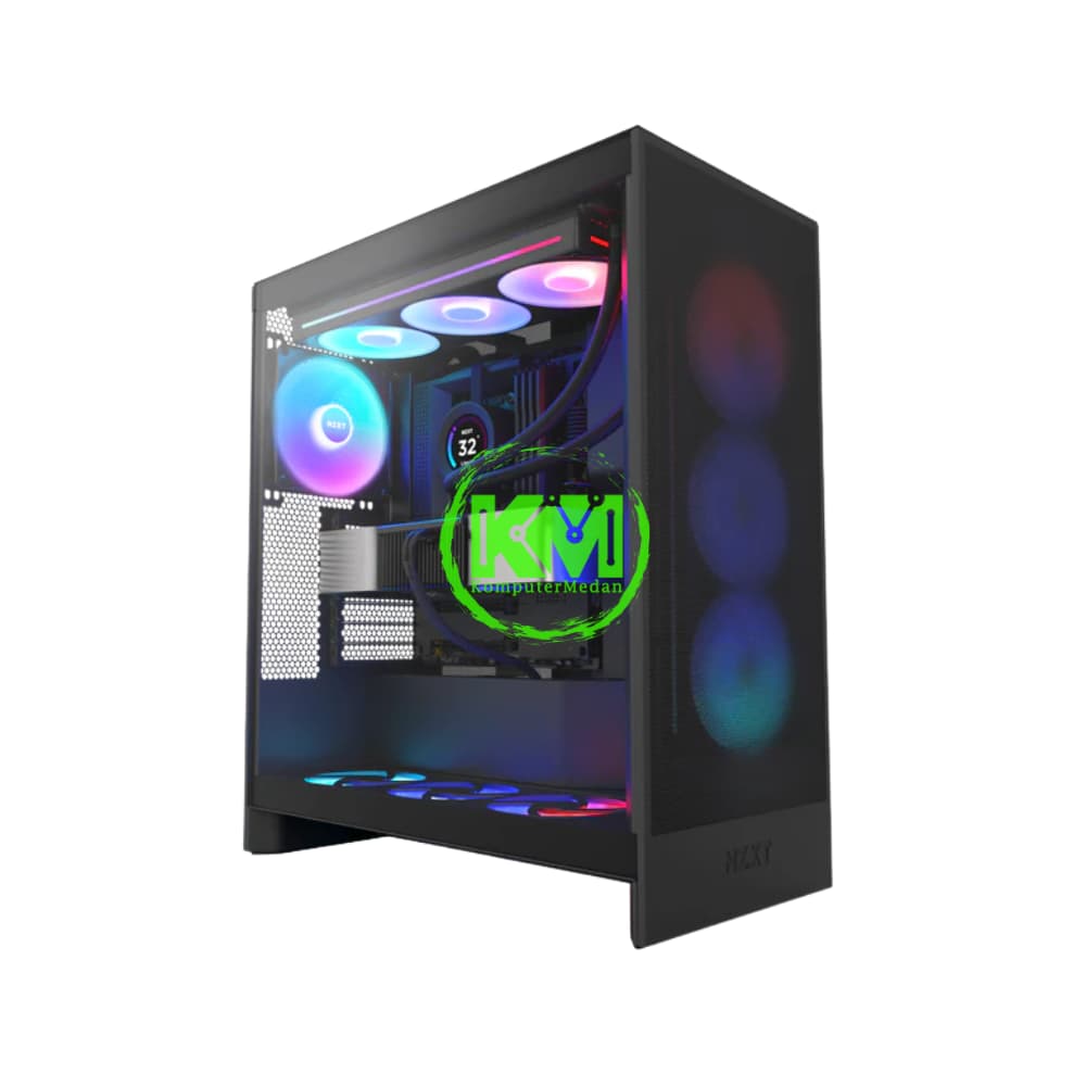 NZXT H7 FLOW RGB BLACK GAMING CASING