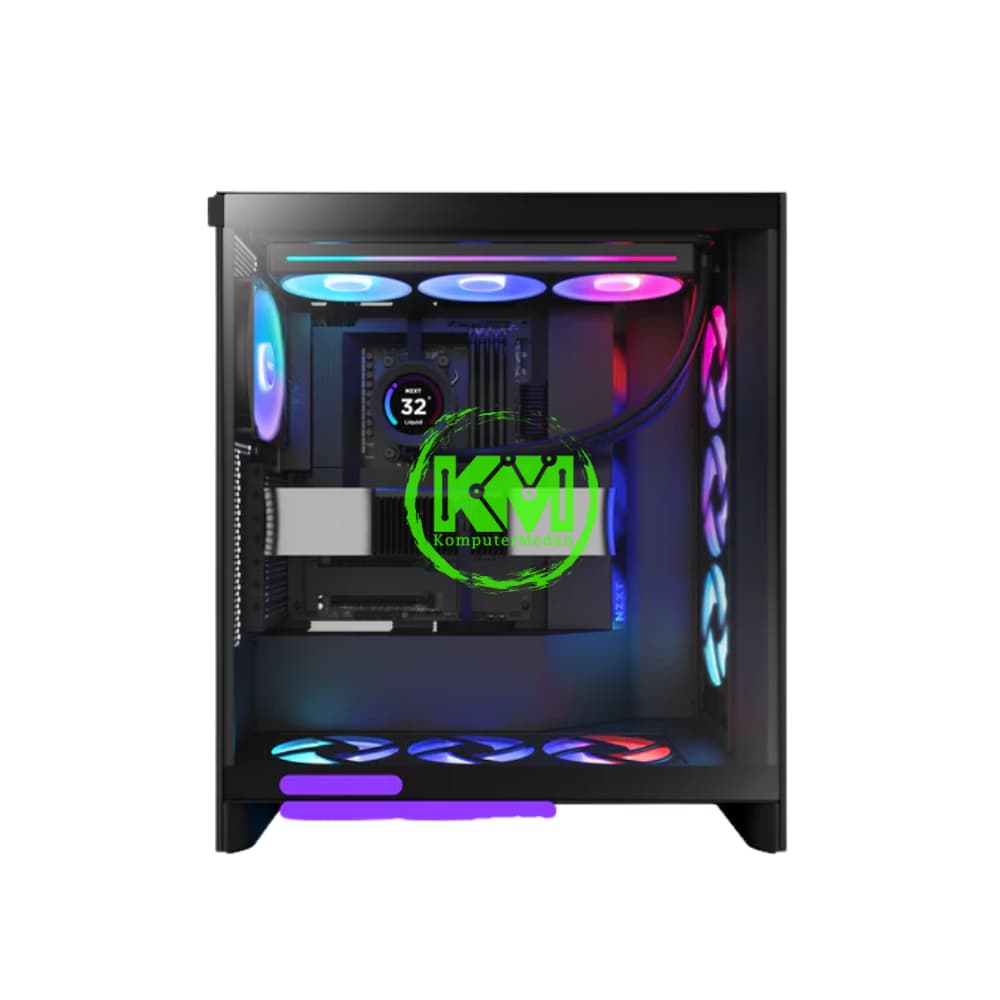 NZXT H7 FLOW RGB BLACK GAMING CASING - Image 5