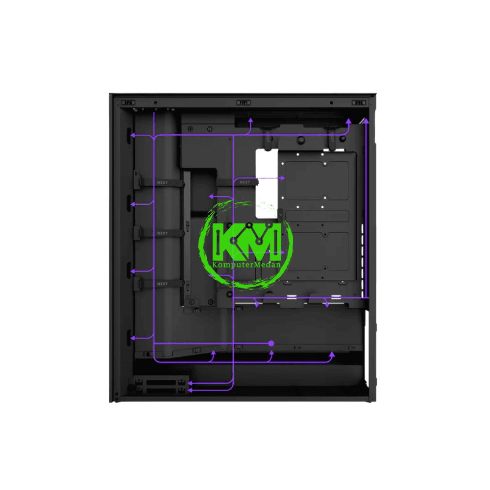 NZXT H7 FLOW RGB BLACK GAMING CASING - Image 2