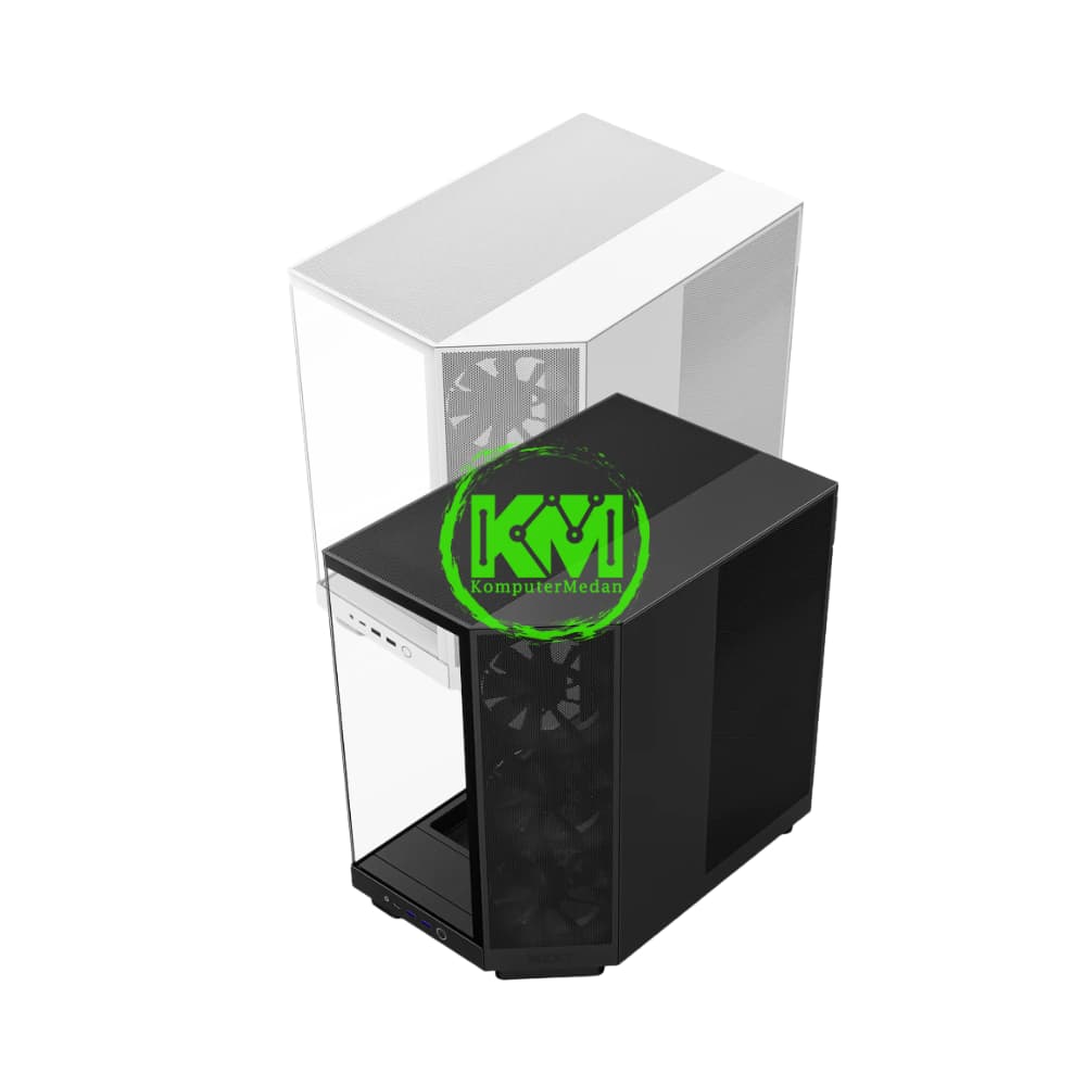 NZXT H6 FLOW BLACK WHITE GAMING CASING - Image 2