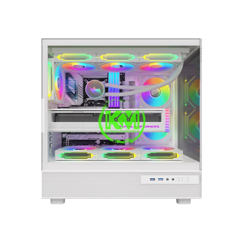 FPMAX DIAMOND Z8 NOVA WHITE + 3FAN GAMING CASING - Image 2