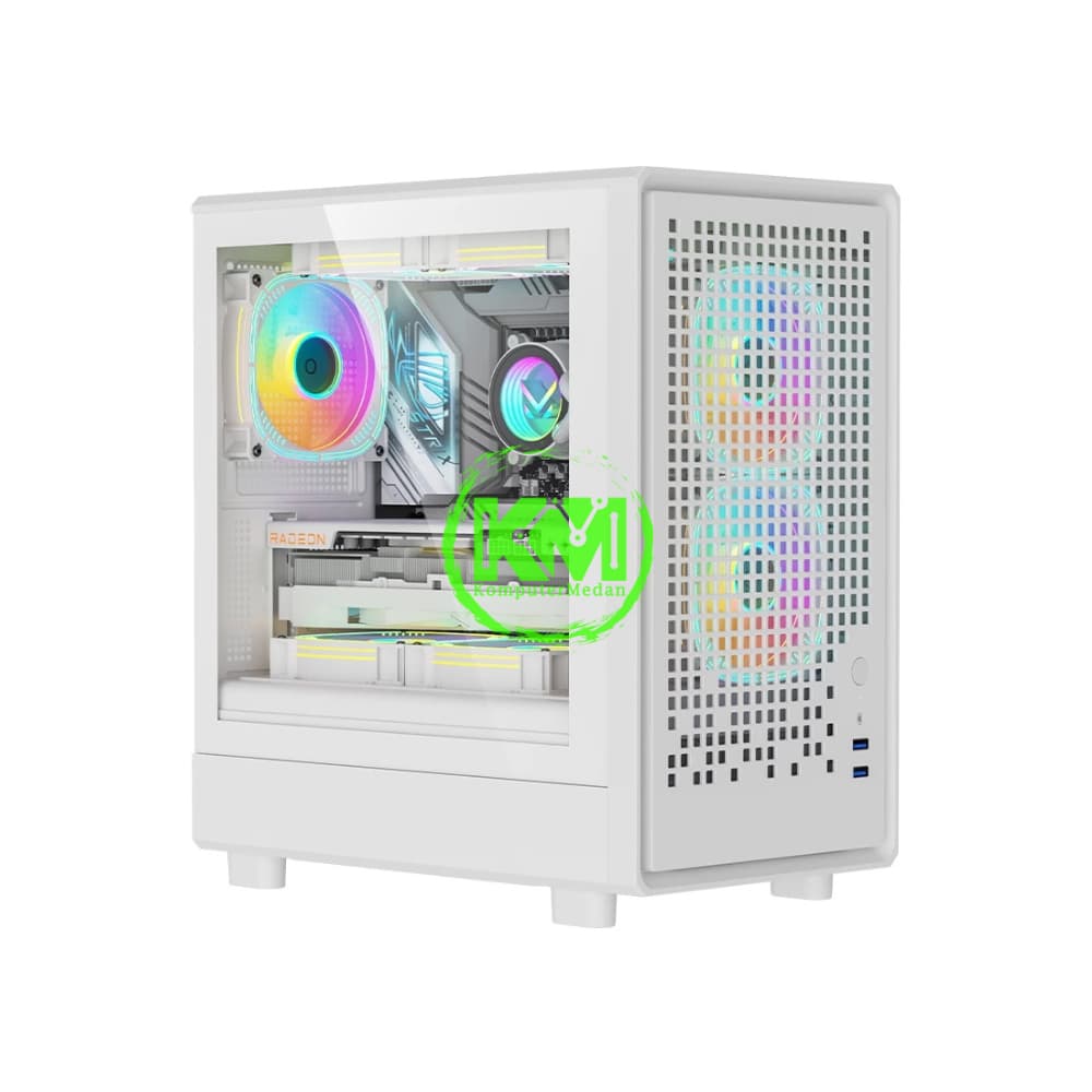 FPMAX AIRMESH G2 WHITE + 3FAN GAMING CASING