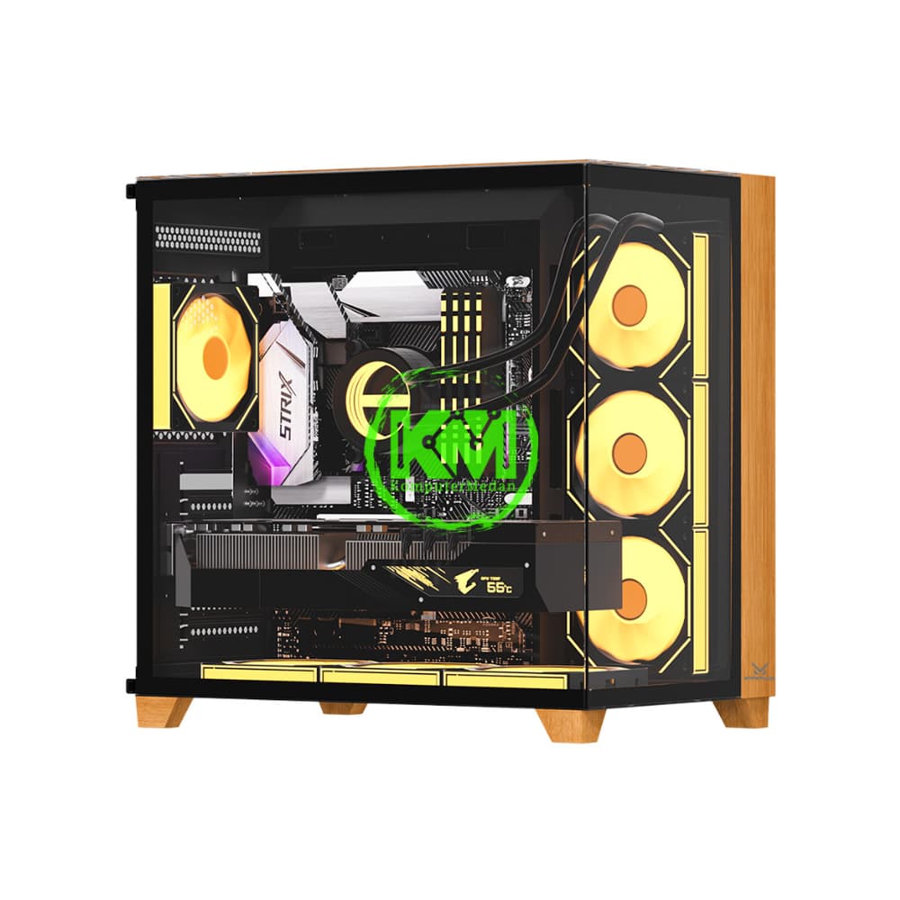 FPMAX CRYSTAL Z9 BLACK + WOOD GAMING CASING - Image 1