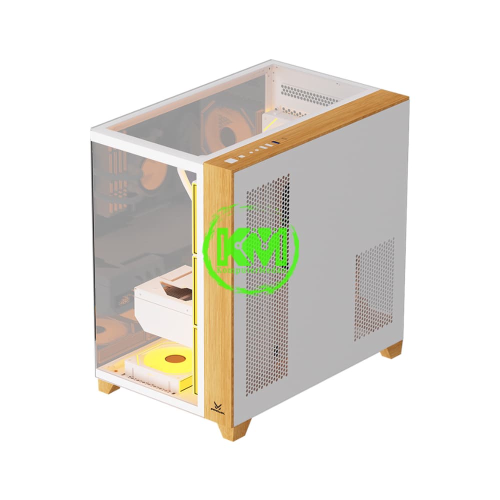 FPMAX CRYSTAL Z9 WHITE + WOOD GAMING CASING - Image 4