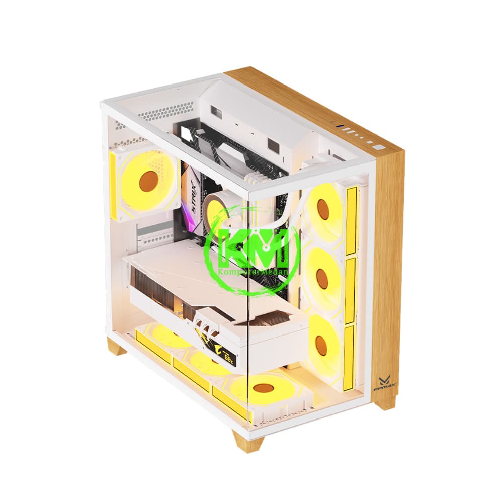 FPMAX CRYSTAL Z9 WHITE + WOOD GAMING CASING