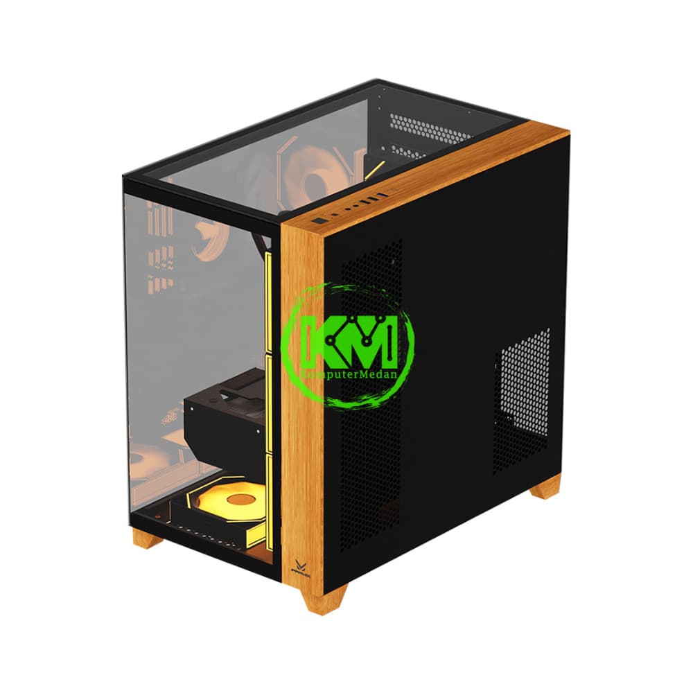 FPMAX CRYSTAL Z9 BLACK + WOOD GAMING CASING - Image 4