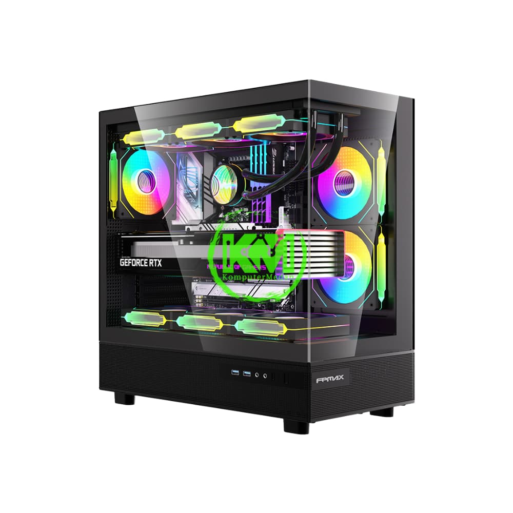 FPMAX DIAMOND Z8 NOVA BLACK + 3FAN GAMING CASING - Image 1