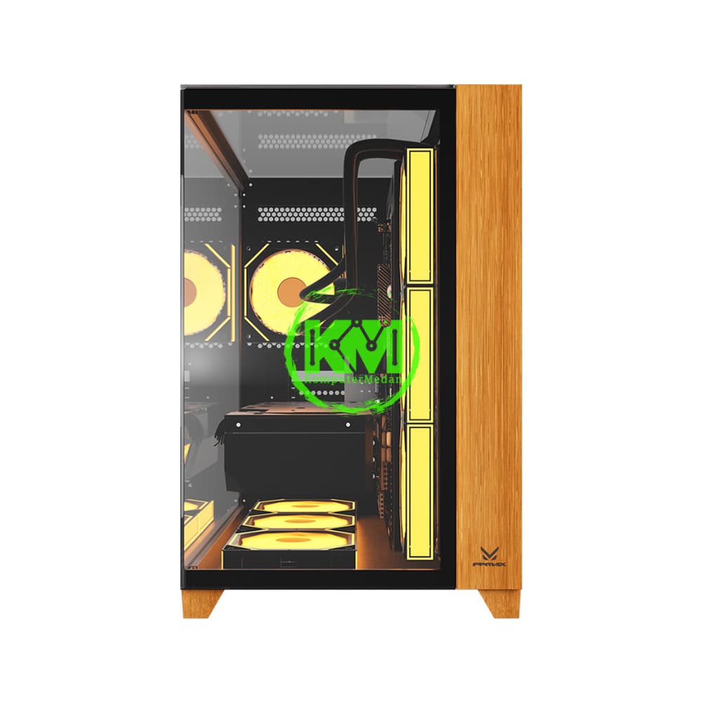 FPMAX CRYSTAL Z9 BLACK + WOOD GAMING CASING - Image 3