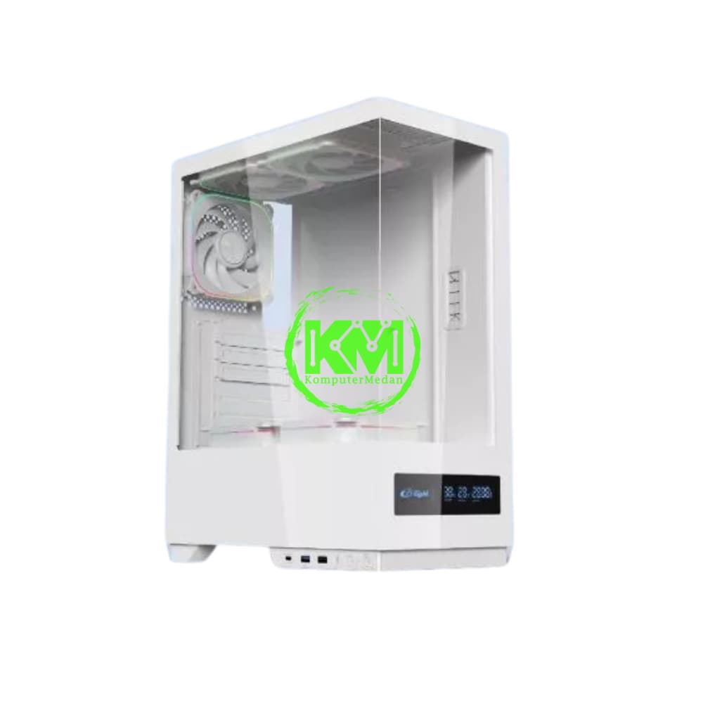 ENLIGHT A4 DISPLAY DIGITAL WHITE GAMING CASING - Image 2