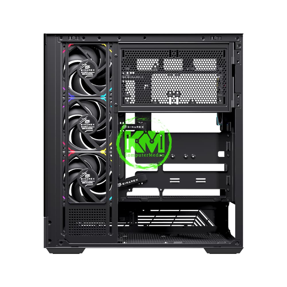 EINAREX PRISMA S800 BLACK +4FAN RGB GAMING CASING - Image 3