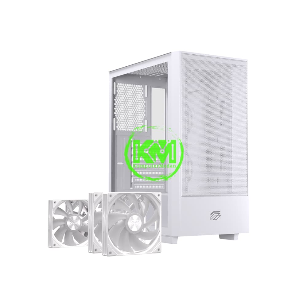 EINAREX P100 WHITE +3 FAN ARGB GAMING CASING